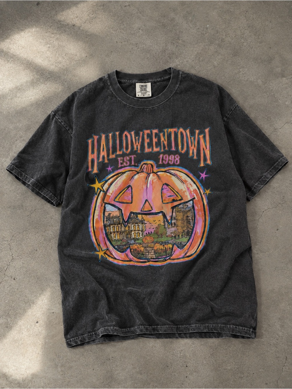 Comfort Colors Halloween Town Graphic Tee Spooky Season Unisex T-Shirt